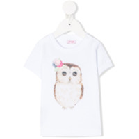 Il Gufo Camiseta de algodão com estampa de coruja - Branco