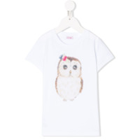 Il Gufo Camiseta de algodão com estampa de coruja - Branco
