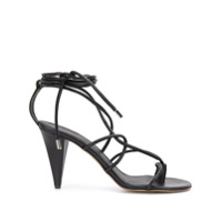 Isabel Marant high-heeled leather sandals - Preto
