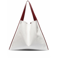 Jil Sander contrast trim oversized tote bag - Branco