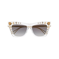 Jimmy Choo Eyewear Óculos de sol gatinho com aplicação - Neutro