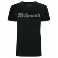 John Richmond Camiseta com aplicação de logo - Preto