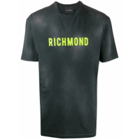 John Richmond Camiseta com patch de logo - Cinza