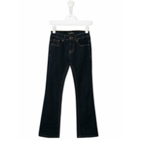 John Richmond Junior Calça jeans flare Pancy com cintura média - Azul