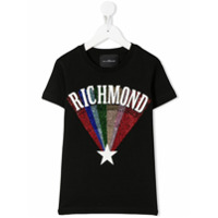 John Richmond Junior Camiseta com estampa de logo - Preto