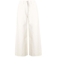 Kenzo Calça jeans pantalona cintura alta - Branco
