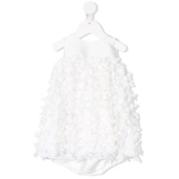 La Stupenderia Vestido sem mangas com aplicação floral - Branco