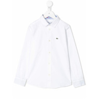 Lacoste Kids Camisa com logo bordado - Branco