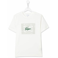 Lacoste Kids Camiseta com estampa de logo - Branco