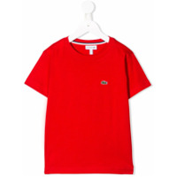 Lacoste Kids Camiseta com logo bordado - Vermelho