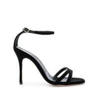 Manolo Blahnik crossover straps high heeled sandals - Preto
