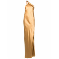 Michelle Mason Vestido de festa ombro único com aplicação - Amarelo