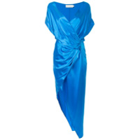 Michelle Mason Vestido envelope de seda - Azul