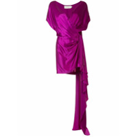 Michelle Mason Vestido envelope de seda - Roxo