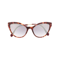 Miu Miu Eyewear Óculos de sol de gatinho com efeito tartaruga - Marrom