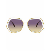 Miu Miu Eyewear Óculos de sol La Mondaine - Dourado