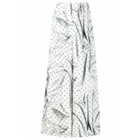 MM6 Maison Margiela Calça pantalona com estampa - Branco