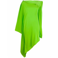 MM6 Maison Margiela Vestido assimétrico com drapeado - Verde