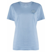 Moncler Camiseta slim com patch de logo - Azul