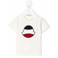 Moncler Kids Camiseta com logo bordado - Branco