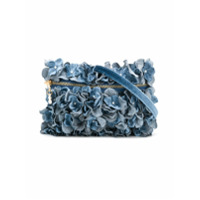 Monnalisa Bolsa tiracolo com aplicação floral - Azul