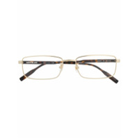 Montblanc Armação de óculos retangular - Dourado