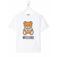Moschino Kids Camiseta mangas curtas com logo - Branco