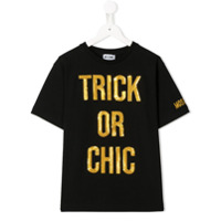 Moschino Kids Camiseta Trick Or Chic - Preto