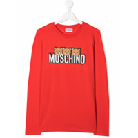 Moschino Kids TEEN Teddy bear logo sweatshirt - Vermelho