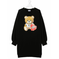 Moschino Kids Vestido de tricô Teddy Bear - Preto