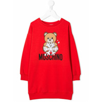 Moschino Kids Vestido estampado 'Teddy' - Vermelho