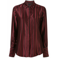 Nili Lotan Camisa de cetim com listras - Vermelho