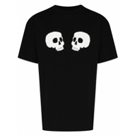 Palm Angels skull logo print T-shirt - Preto