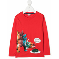 Paul Smith Junior dinosaur print T-shirt - Vermelho