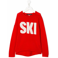 Perfect Moment Kids Suéter Ski com gola careca - Vermelho
