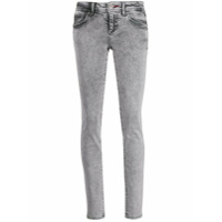 Philipp Plein Calça jeans skinny com lavagem - Preto