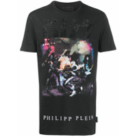 Philipp Plein Camiseta com estampa fotográfica Kiss - Preto