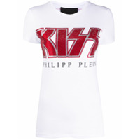 Philipp Plein Camiseta Kiss com aplicação - Branco
