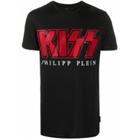 Philipp Plein Camiseta Kiss com aplicação - Preto