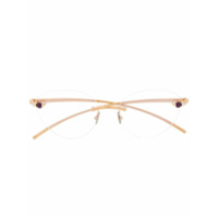 Pomellato Eyewear Armação de óculos gatinho sem aro - Dourado