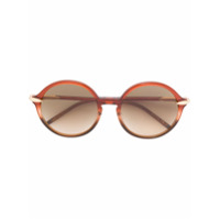 Pomellato Eyewear Óculos de sol com armação arredondada - Marrom