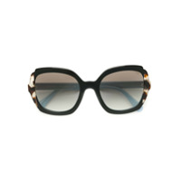 Prada Eyewear Óculos de sol arredondado - Preto