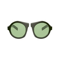 Prada Eyewear Óculos de sol redondo oversized - Verde