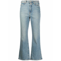 Proenza Schouler White Label Calça jeans flare cropped cintura média - CALIFORNIA