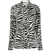 Proenza Schouler White Label Camisa com estampa de zebra - Preto