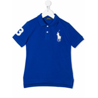 Ralph Lauren Kids Camisa polo Big Pony com logo - Azul