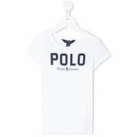 Ralph Lauren Kids Camiseta Polo decote careca com estampa - Branco