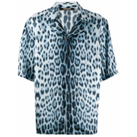 Roberto Cavalli Camisa Heritage com estampa de jaguar - Azul