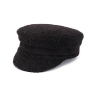 Ruslan Baginskiy faux-shearling baker boy hat - Preto