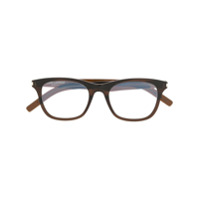 Saint Laurent Eyewear Armação de óculos quadrada - Marrom
